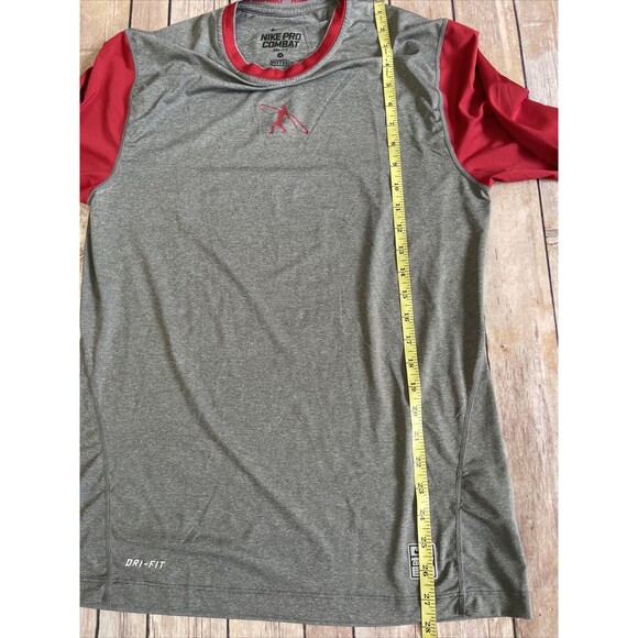 Nike Pro Combat Men's M Swingman Griffey 3/4 Sleeve Baseball Fitted Shirt Red - Picture 8 of 9